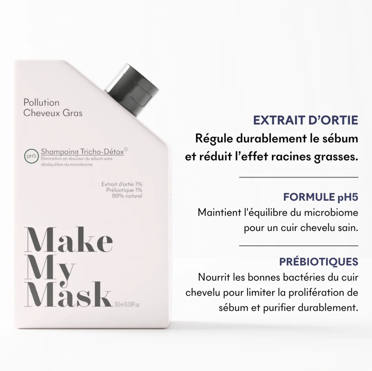 Shampoing TRICHO DÉTOX – Shampooing Cheveux Gras pH5
